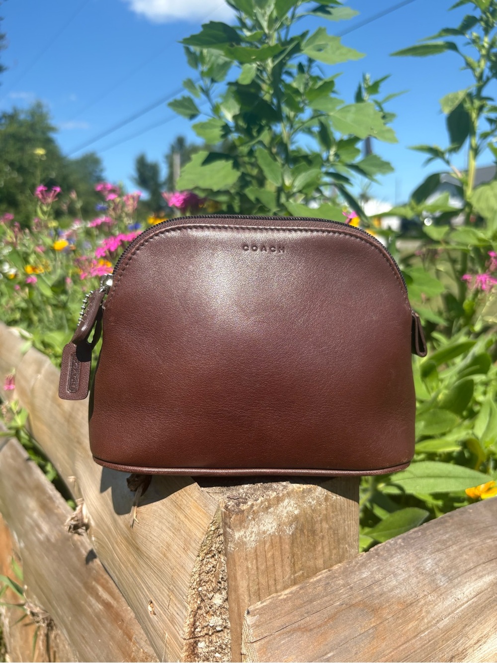Vintage Coach leather cosmetic pouch 👝🤎